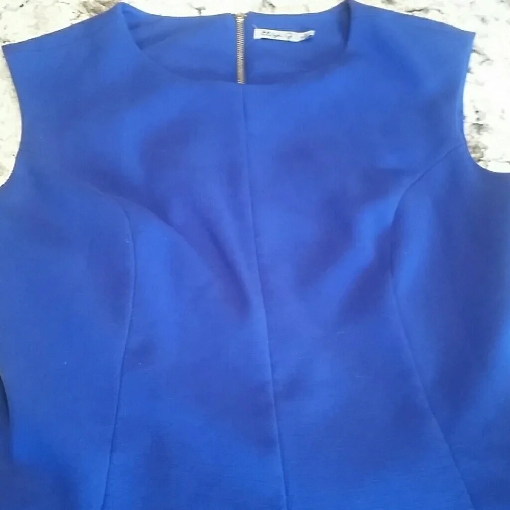 ELIZA J l  Ponte knit Skater Dress Royal Blue C6 - Picture 2 of 6